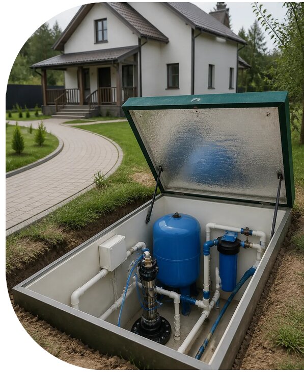 Автономное водоснабжение дома в Сегеже от 156075 р. | АПаруса-Сгж